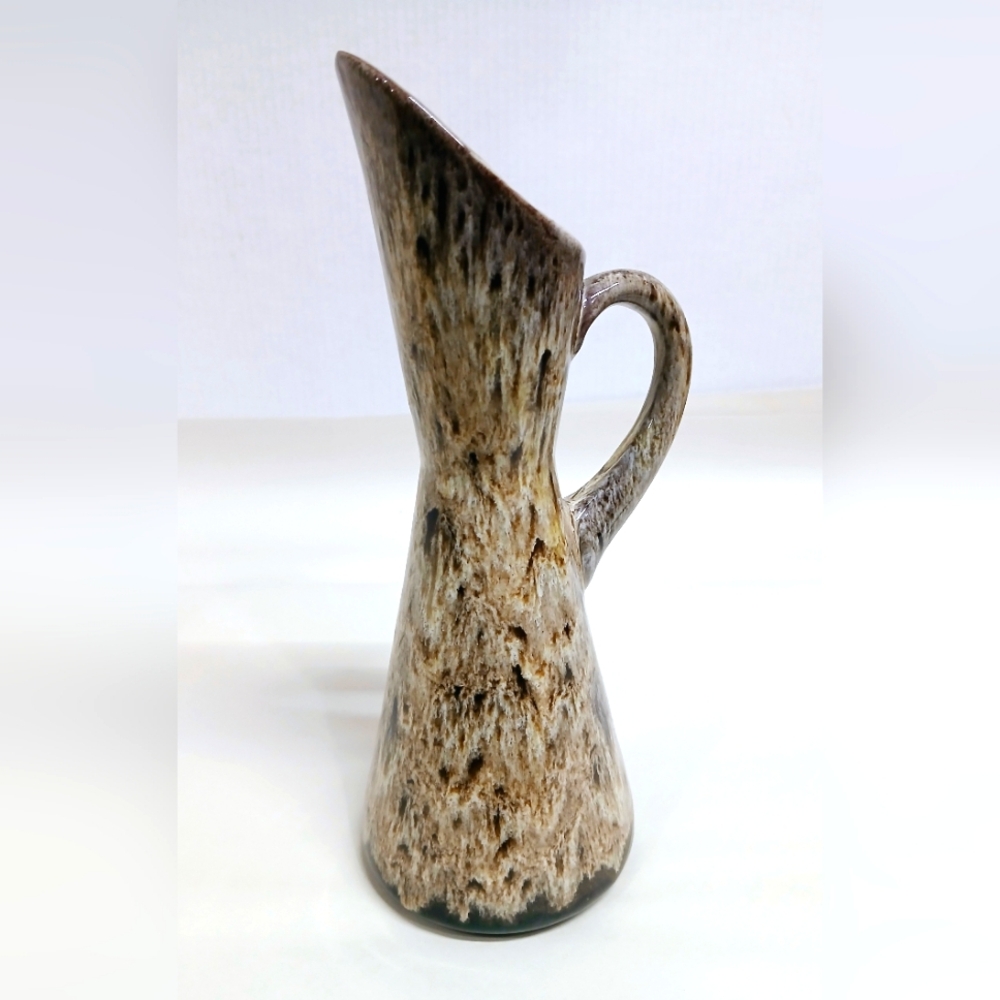 Vintage Brown Pottery Pitcher Vase